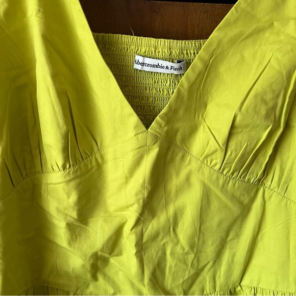 Abercrombie Cap Sleeve Corset Midi Dress NWT - Lime XL - Picture 5 of 8